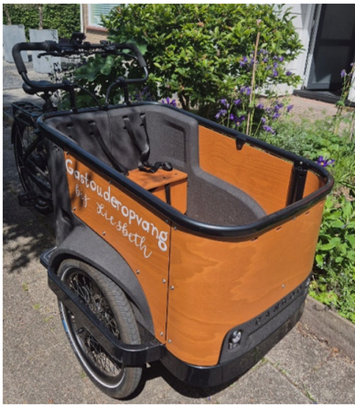 Bakfiets van Gastouderopvang bij Liesbeth